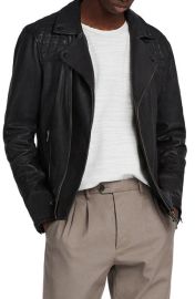 AllSaints Conroy Leather Biker Jacket at Nordstrom