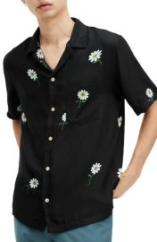 AllSaints Daisical Floral Relaxed Fit Camp Shirt at Nordstrom