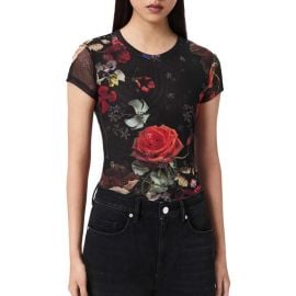 AllSaints Ellie Mesh T-Shirt at Nordstrom