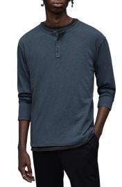 AllSaints Figure Long Sleeve Henley at Nordstrom