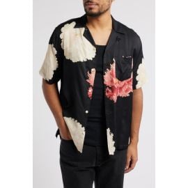 AllSaints Fleur Short Sleeve Camp Shirt at Nordstrom