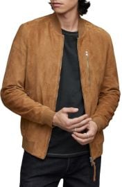 AllSaints Kemble Suede Bomber Jacket at Nordstrom