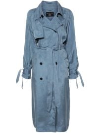 AllSaints Kikki Belted Trench Coat Blue TR at Farfetch