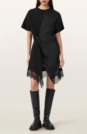 AllSaints Lana Lace Hem Minidress at Nordstrom