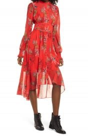 AllSaints Leonie Melisma Floral High Low Long Sleeve Dress   Nordstrom at Nordstrom