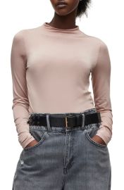 AllSaints Marina Funnel Neck Long Sleeve Top at Nordstrom