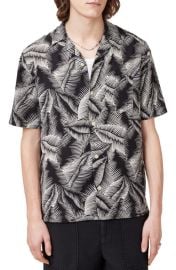 AllSaints Marseille Short Sleeve Linen & Cotton Button-Up Camp Shirt at Nordstrom