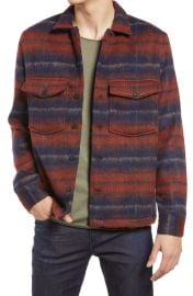 AllSaints Menx27s Hatch Stripe Flannel Shirt Jacket at Nordstrom