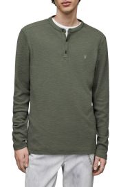 AllSaints Muse Long Sleeve Thermal Henley at Nordstrom