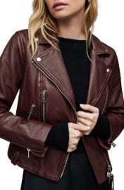 AllSaints Neko Leather Biker Jacket at Nordstrom