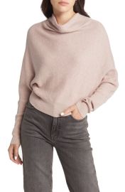 AllSaints Ridley Cowl Neck Wool Cashmere Crop Sweater at Nordstrom