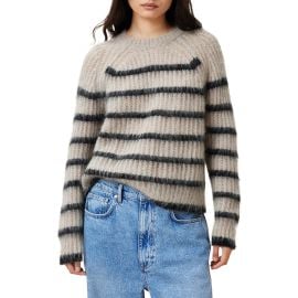 AllSaints Riga Stripe Crewneck Sweater at Nordstrom