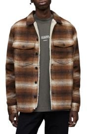 AllSaints Seneca Plaid Shirt Jacket at Nordstrom