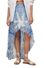 AllSaints Slvina Rafaela Asymmetric High-Low Skirt at Nordstrom