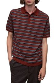 AllSaints Stafford Stripe Wool Polo at Nordstrom