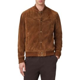 AllSaints Stafford Suede Bomber Jacket at Nordstrom