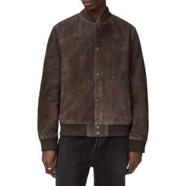 AllSaints Stafford Suede Bomber Jacket at Nordstrom