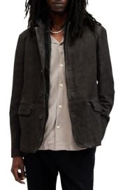 AllSaints Survey Layered Leather Jacket at Nordstrom