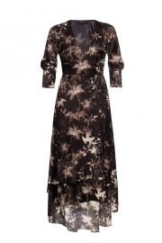 WornOnTV: Kelly’s black floral satin wrap dress on The Kelly Clarkson ...