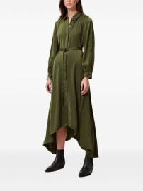 AllSaints button-detailed Asymmetric Dress Green at Farfetch