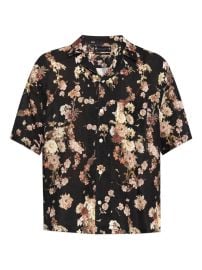 AllSaints floral-print short-sleeve Shirt Black at Farfetch
