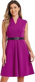 Allegra K Office Dress for Women39s V Neck Wear to Work Sleeveless Dresses at Womens Clothing store at Amazon