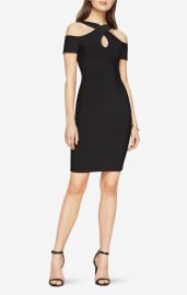 Alley Cold-Shoulder Halter Dress BCBGMAXAZRIA at Bloomingdales