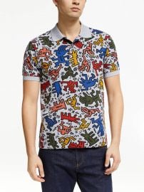 Allover Print Polo Shirt by Lacoste x Keith Haring worn by T.J. Linnard on Good Trouble at John Lewis