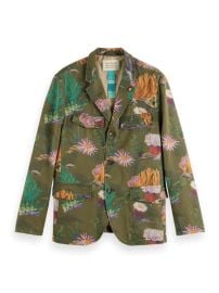 Allover Printed Twill Safari Blazer Scotch amp Soda at Scotch & Soda