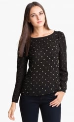 Allover studded blouse by Vince Camuto at Nordstrom