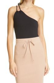 Alloy Ribbed One-Shoulder Top at Nordstrom