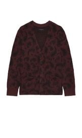 Allsaints Bancat Cardigan In Winehouse Red at Revolve