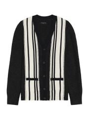 Allsaints Berkley Cardigan In Cinder Black Marl at Revolve