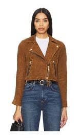 Allsaints Dalby Crop Jacket In Sugar Brown at Revolve