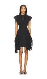Allsaints Fleur Texture Dress In Black at Revolve