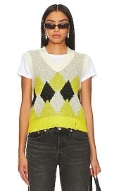 Allsaints Hove Tank In White Yellow Black at Revolve