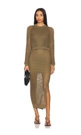 Allsaints Miro Dress In Fir Green at Revolve
