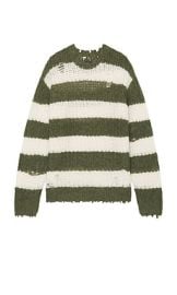 Allsaints Sid Crewneck Sweater In Khaki White at Revolve