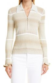 Allyson Space Dye Stripe Half Zip Polo at Nordstrom