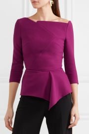 Almeley asymmetric crepe top at Net A Porter