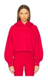 Alo Bae Hoodie In Bold Red at Revolve