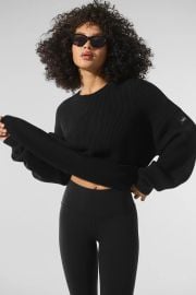 Alo Domain Rib Knit Crew Sweater at Alo Yoga