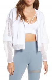 Alo Fadeaway Mesh Hooded Jacket   Nordstrom at Nordstrom