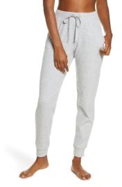 Alo Muse High Waist Rib Joggers in Athletic Heather Grey at Nordstrom