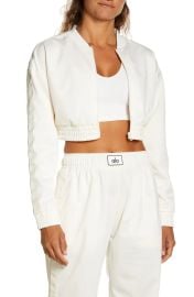 Alo Prizewinner Crop Bomber Jacket at Nordstrom