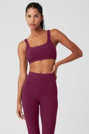 Alo Run It Back Bra in Wild Berry at Alo Yoga