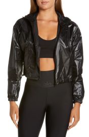 Alo Sprinter Hooded Crop Jacket at Nordstrom