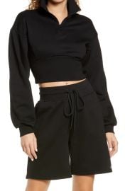 Alo Vixen Fleece Crop Sweatshirt at Nordstrom