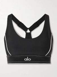 Alo Yoga Airlift Suit Up Bra in Black White at Net a Porter
