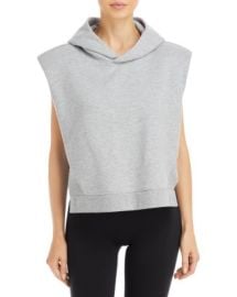 Alo Yoga Cropped Headliner Shoulder Pad Sleeveless Sweatshirt Bloomingdales at Bloomingdales